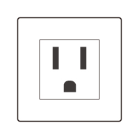 110V 三孔插座示意圖