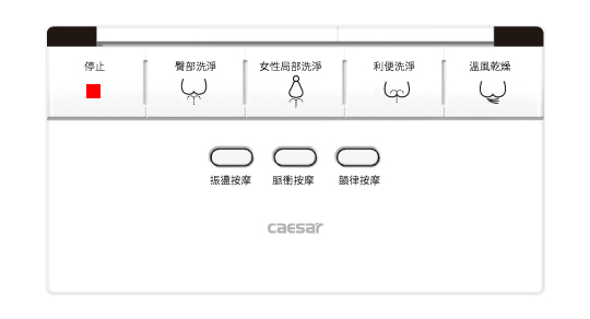 CAESAR 智慧馬桶 CA1380 控制面板