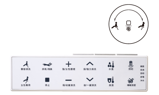 CAESAR 智慧馬桶 CA1384S 智慧控制面板操作介面